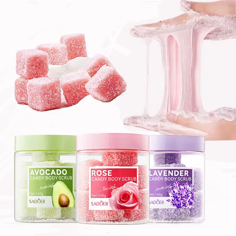 Candy Body Scrub – Exfoliating & Moisturizing Sugar Cubes (140g)