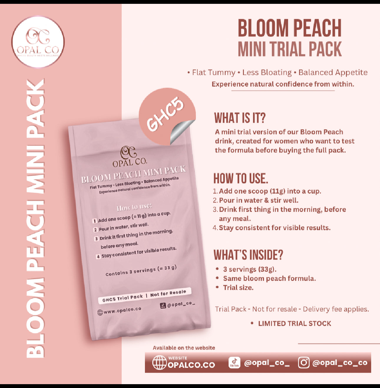 Bloom peach Mimi trial pack