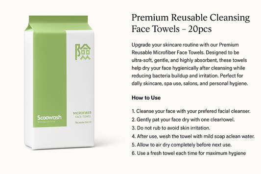 Reusable Microfiber Face Towel – 20pcs Pack